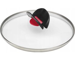 Glazen Pan Deksel - Kookpot Deksel - Ruimtebesparend Koken - Inklapbare Handgrepen - 20 cm - Grijs