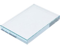 Glazen Presse-papier - Decoratief Gewicht - Stabiliseren Stoffen - Vierkant Ontwerp - 13x9x1.4cm - Transparant