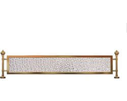 Glazen Ruimteverdeler - Privacy Scherm - Ruimte Delen - Water Rimpel Design - 236 x 12 inch - Goud