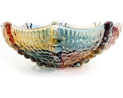 Glazen schaal kristallen fruitschaal slakom pastamachine snack dessert plaat bruiloft snoep kom clear serving bowl decoratieve kom thuis / kantoor multifunctionele lade kristal milieuvriendelijk glas