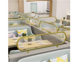 Glazen Scheidingswand - Eetkamer Divider - Privacy Creëren - Mat Gestreept Design - 50 x 90 cm - Goud