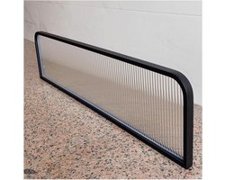 Glazen Scheidingswand - Eetkamer Scherm - Ruimtes Scheiden - Duurzaam Gestreept Glas - 30x120cm - Zwart