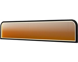 Glazen Scheidingswand - Eetkamer Verdelers - Ruimte Decoratie - Gestreept Glas - 30x80 cm - Zwart