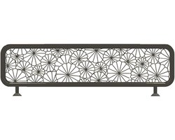 Glazen Scheidingswand - Eetkamer Verdelers - Ruimte Verdelen - Opengewerkt Decoratief - 100 cm - Zwart