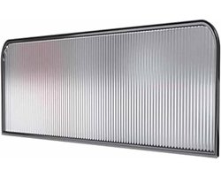 Glazen Scheidingswand - Privacy Scherm - Ruimte Verdelen - Stijlvol Gestreept Glas - 130 x 60 cm - Zwart