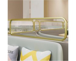 Glazen Scheidingswand - Privacy Scherm - Ruimtes Indelen - Gestreept Glas - 30 cm Hoog - Transparant