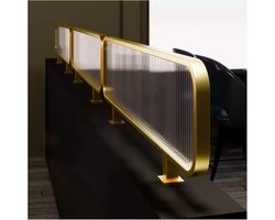 Glazen Scheidingswand - Tafelscheider Kamerverdeler - Ruimte Verdelen - Matglas Design - 30 x 80 cm - Goud