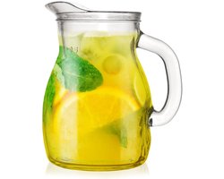 Glazen Schenkkant - 500 ml - Glazen Kan voor Thee, Water en Sap - Hittebestendig Glas - Kleine Glazen Karaf