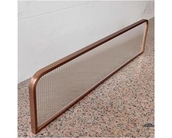Glazen Schermverdeler - Ruimteverdeler Glas - Ruimtes Scheiden - Gestreept Glas - 30 x 80 cm - Roze