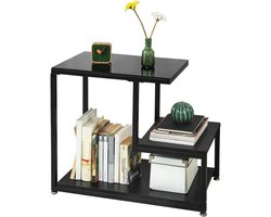 Glazen Side Table met Opbergruimte - Moderne Koffietafel voor Huis en Tuin