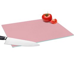 Glazen Snijplank - 39x28 - Roze - Kleuren - Interieur - Effen - Kleur - Snijplanken Glas