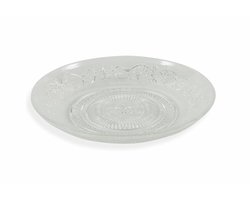 Glazen soepbord met reliefdecoratie - vaatwasmachinebestendig - Ø 21 cm