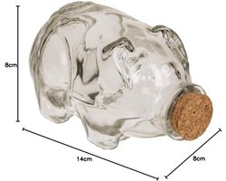 Glazen spaarpot met kurk: Origineel spaarvarken voor kinderen en volwassenen