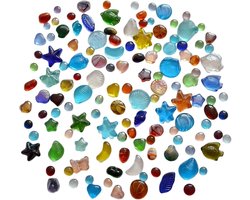 Glazen Stenen - Decoratieve Knikkers - Vaas Vullen - Hoge Kwaliteit Glas - 50 gram - Gekleurd