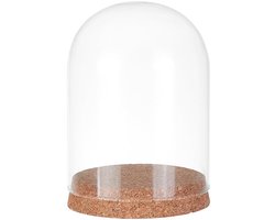Glazen Stolp 13.4x10cm - Decoratieve Pot - Kurk Basis - Bloemplanten - Specimens - Ambachten Decoraties