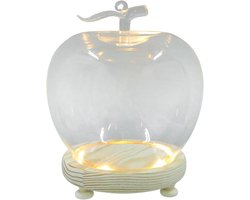 Glazen Stolp - Decoratieve Koepel - Bloemen Presenteren - Met Houten Voet - 17.5 x 17.5 cm - Transparant