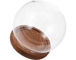 Glazen Stolp - Display Koepel - Decoratie Presenteren - Met LED Licht - 12x12x12 cm - Transparant