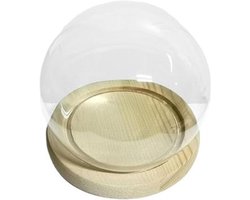 Glazen Stolp - Koepel met basis - Decoratie tentoonstellen - Beschermt tegen stof - 18 cm diameter - Transparant