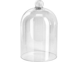 Glazen Stolp met Knop – Decoratieve Cloche – Rond – Transparant – Ø13 cm