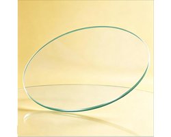 Glazen Tafel - Tafelblad Vervanging - Binnen en Buiten - Gehard Veiligheidsglas - 52 cm - Transparant