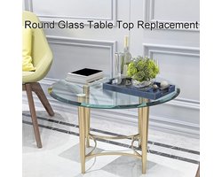 Glazen Tafelblad - Rond Glas - Eettafel Beschermen - Gehard Veiligheidsglas - 35-100 cm Diameter - Transparant