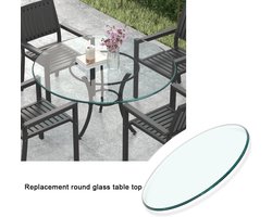 Glazen Tafelblad - Rond Glasplaat - Tafel Beschermen - Gehard Veiligheidsglas - 8mm dik - Transparant