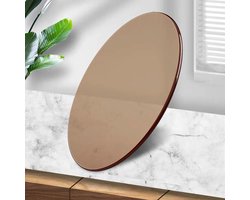 Glazen Tafelblad - Rond Glasplaat - Tafel Vervangen - Hoge Temperatuur Bestendig - 55 cm Diameter - Blauw