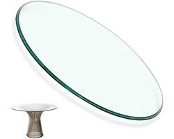 Glazen Tafelblad Rond - Glazen Plaat - Eettafel Vervangen - Gehard Glas - 45 cm - Helder