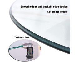 Glazen Tafelblad - Ronde Glasplaat - Tafel Beschermen - Gehard Glas - 78 cm - Transparant
