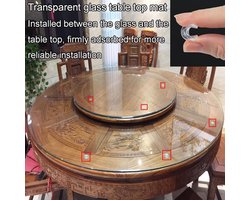 Glazen Tafelblad - Ronde Glasplaat - Tafel Beschermen - Gehard Veiligheidsglas - Diverse Diameters - Transparant