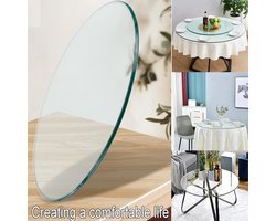 Glazen Tafelblad - Tafel Beschermer - Tafel Oppervlak Beschermen - Hittebestendig Slagvast - 700mm - Transparant