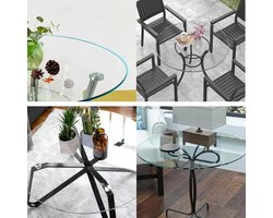 Glazen Tafelblad - Tafel Protector - Bescherming Tafel - Gehard Veiligheidsglas - 50 cm - Transparant