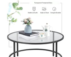 Glazen Tafelblad - Tafelbeschermer Rond - Bescherming Tafel - Gehard Veiligheidsglas - 35cm - Transparant