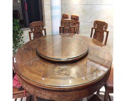 Glazen Tafelblad - Tafelbeschermer - Tafel Oppimpen - Gehard Veiligheidsglas - 80cm Rond - Transparant