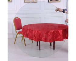 Glazen Tafelblad - Tafeldecoratie - Bescherming Tafel - Gehard Veiligheidsglas - 70 cm Rond - Transparant