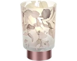 Glazen Tafellamp - Decoratieve Lamp - Sfeerverlichting Creëren - Draadloze Batterijvoeding - Ø10x15 cm - Roze