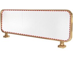 Glazen Tafelverdeler - Scheidingswand Privacy - Ruimte Verdelen - Afgeronde Randen - 50 x 120 cm - Goud