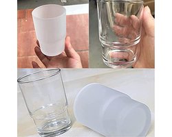 Glazen Tandenborstelbeker Set van 2 - Vervangende Badkamer Accessoires voor Tandenborstels en Mondwater