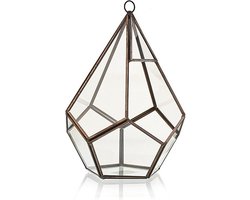 Glazen Terrarium Plant - Grote Piramide - Woondecoratie - 20.5x14x14cm - Bloempot -Plantenhanger - Bloempot - Terraria