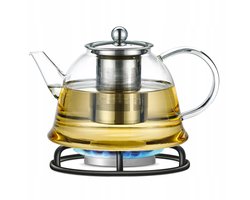 Glazen Theepot met Infuser 1.5L Hittebestendig voor Gasfornuis