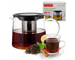 Glazen Theepot met Zeef - 600ml - Kamille