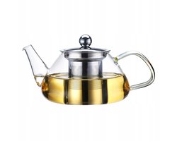 Glazen Theepot met Zetgroep - 450ml - Kamille