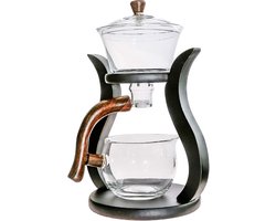 Glazen Theeset met Bamboe - Efficiënt en Stijlvol - 5 Stuks