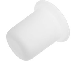 Glazen Toiletborstelhouder met Frosted Afwerking - Wandmontage voor Badkamer, Inclusief Toiletborstel en Ontstopper Accessoires