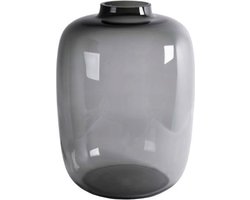 Glazen vaas grijs | Kara Grey | Vase The World | Ø25 x H35 cm | Medium