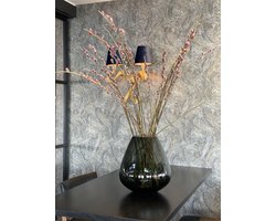 Glazen vaas - Smokey vazen - 20x22 cm - Natuurlijk Bloemen - Windlicht Glas