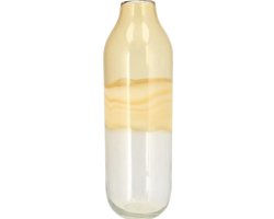 Glazen viool vaas- heldere curry - De Woonbiotoop