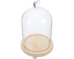 Glazen Vitrinekoepels - Decoratieve Stolpen - Objecten Tonen - Beschermt Tegen Stof - 23x14x14 cm - Transparant