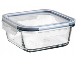 Glazen Voedselcontainer 600 ml met Deksel - Vierkant