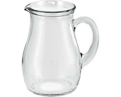 Glazen water karaffen van 1 Liter Roxy - Sapkannen/waterkannen/schenkkannen - 15 x 17 cm